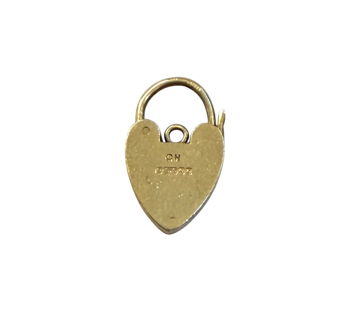 9ct vintage small padlock charm (8)/ pendant circa 1963 1.9g