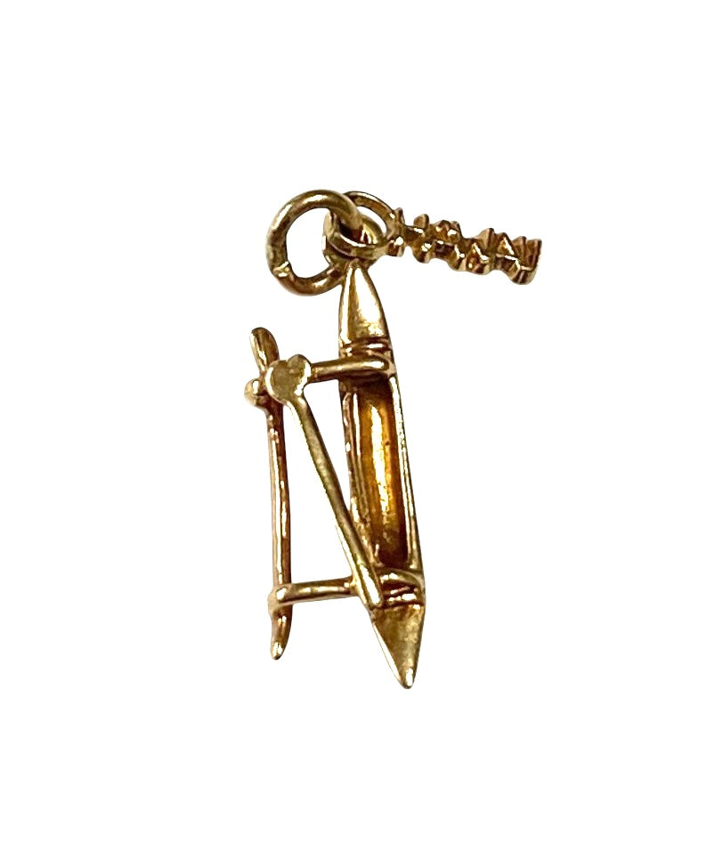14ct vintage hawaiian outriggers canoe charm / pendant