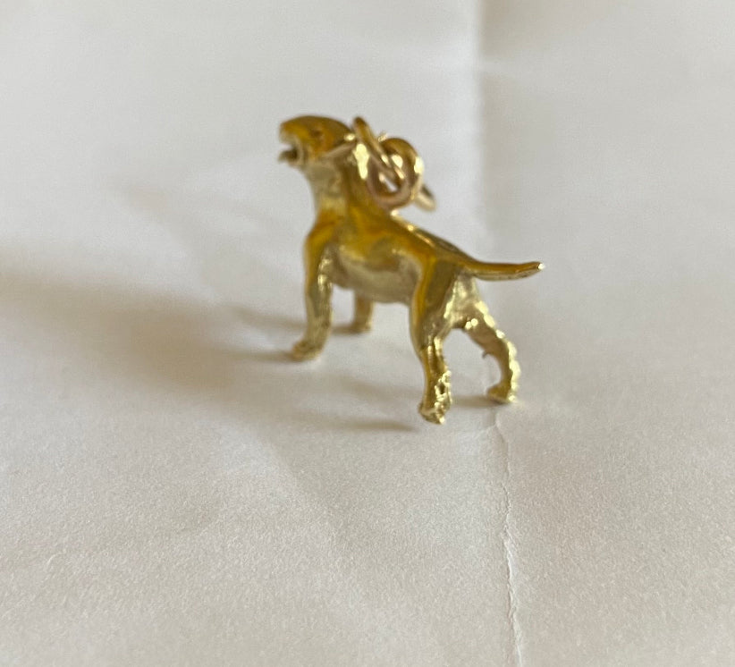 14ct vintage gold bull terrier charm 8.4g