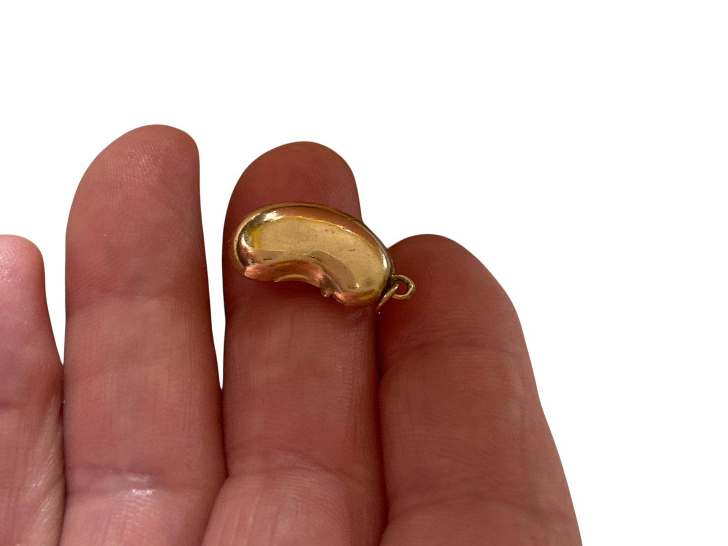 9ct vintage lucky bean charm circa 1957 London. Hollow