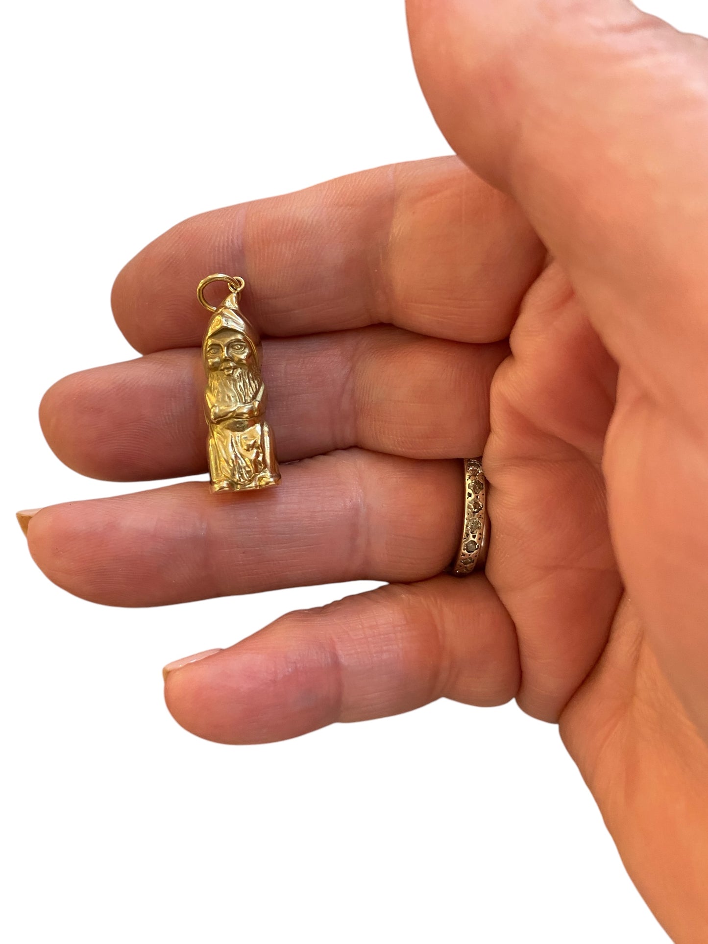 9ct vintage Gnome charm / pendant circa 1974 . HOLLOW