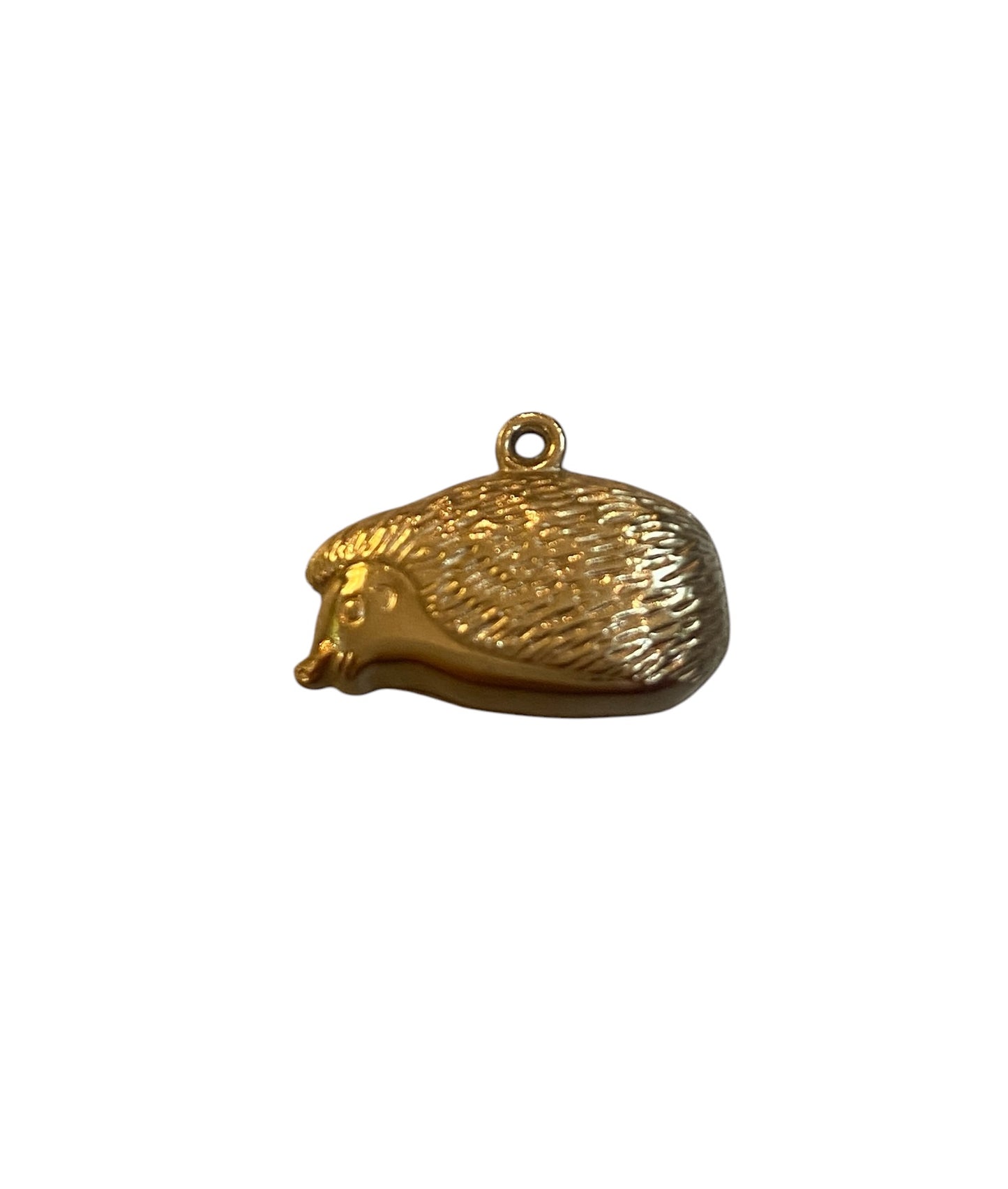 9ct vintage hedgehog charm , small and hollow 0.5g