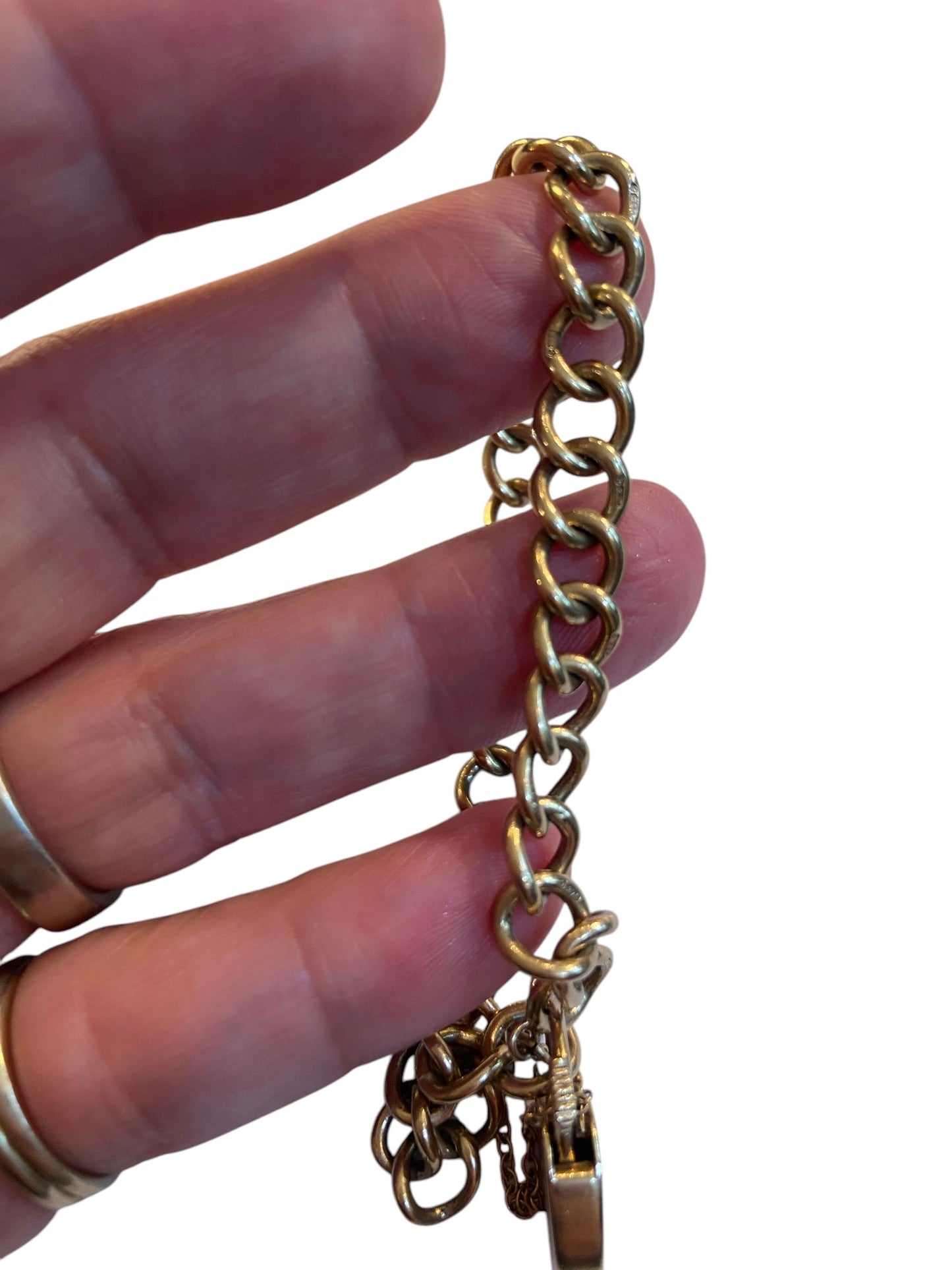 9ct vintage curb link bracelet circa 1968