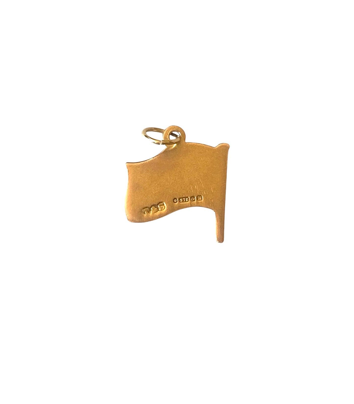 9ct vintage Union Jack flag charm , enamelled, circa 1951