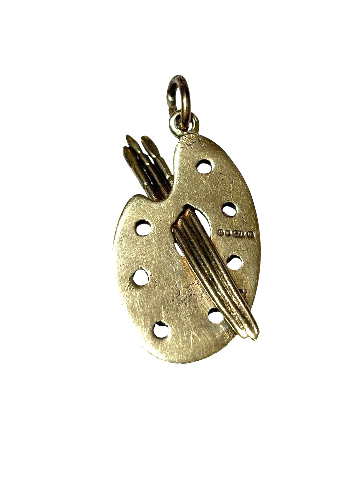 9ct Vintage palette charm circa 1976