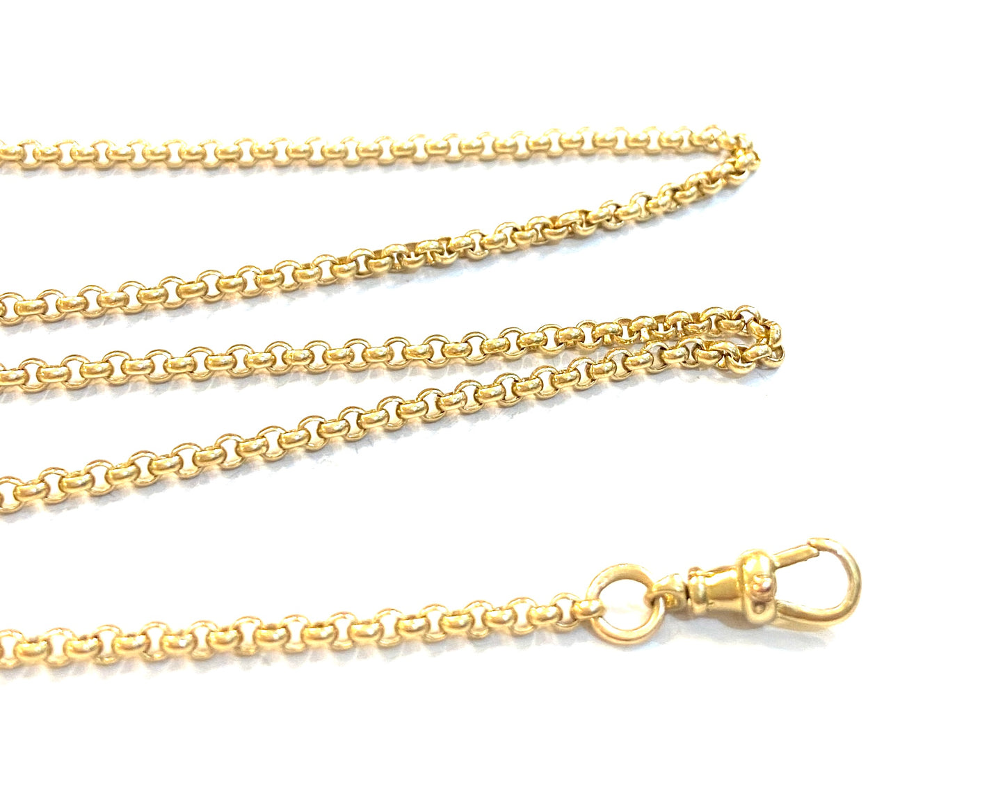 9ct vintage belcher chain with dog clasp 18 1/2 inches 8.2g