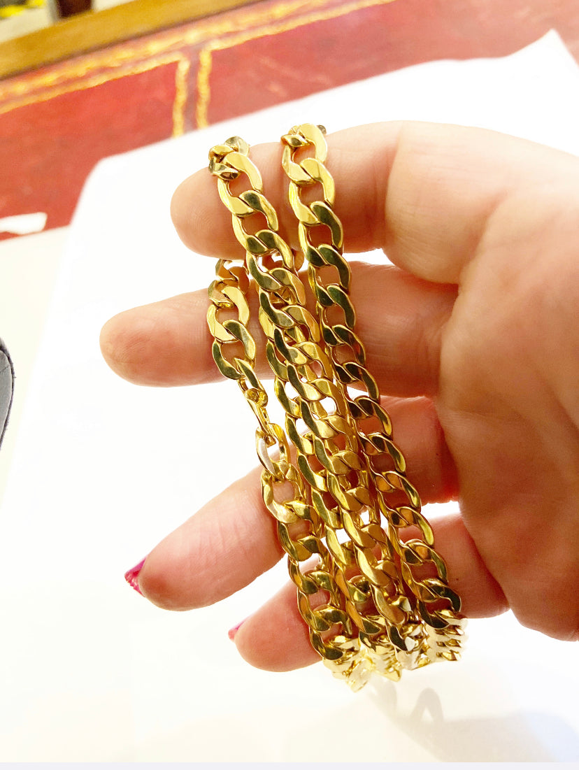 9ct 375 curb link / cuban link chain 16.8g 20 inch
