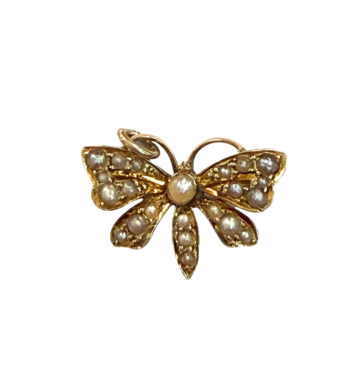 15ct edwardian butterfly charm / brooch