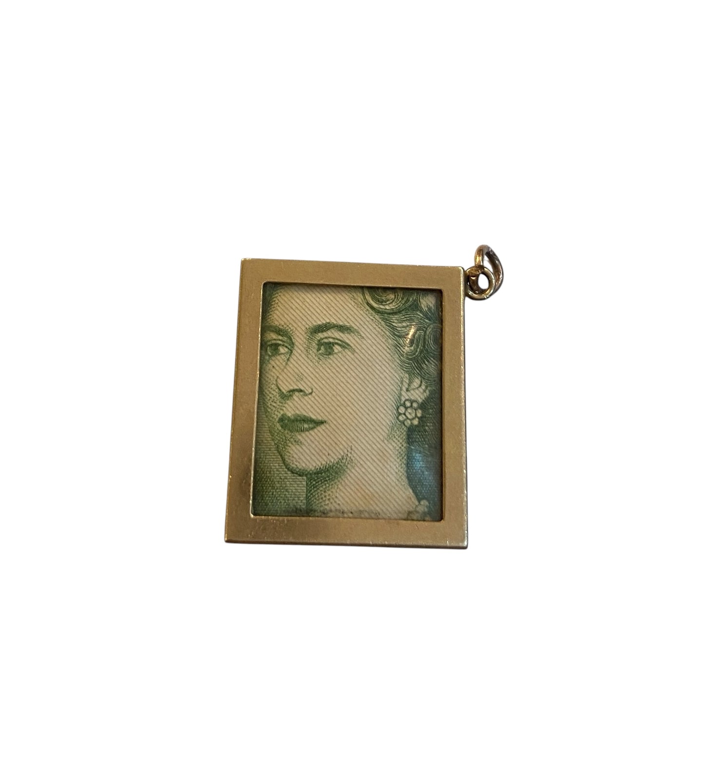 9ct vintage one pound note pendant charm circa 1963 by Fm