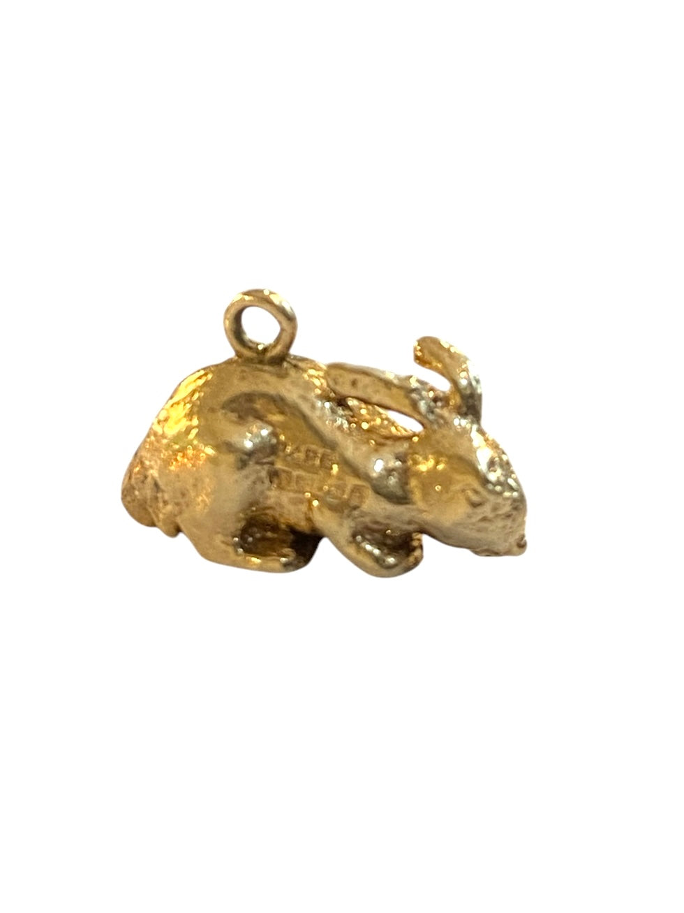 9ct vintage rabbit charm. circa 1976