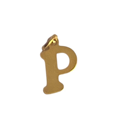 9ct pre owned initial P charm- pendant