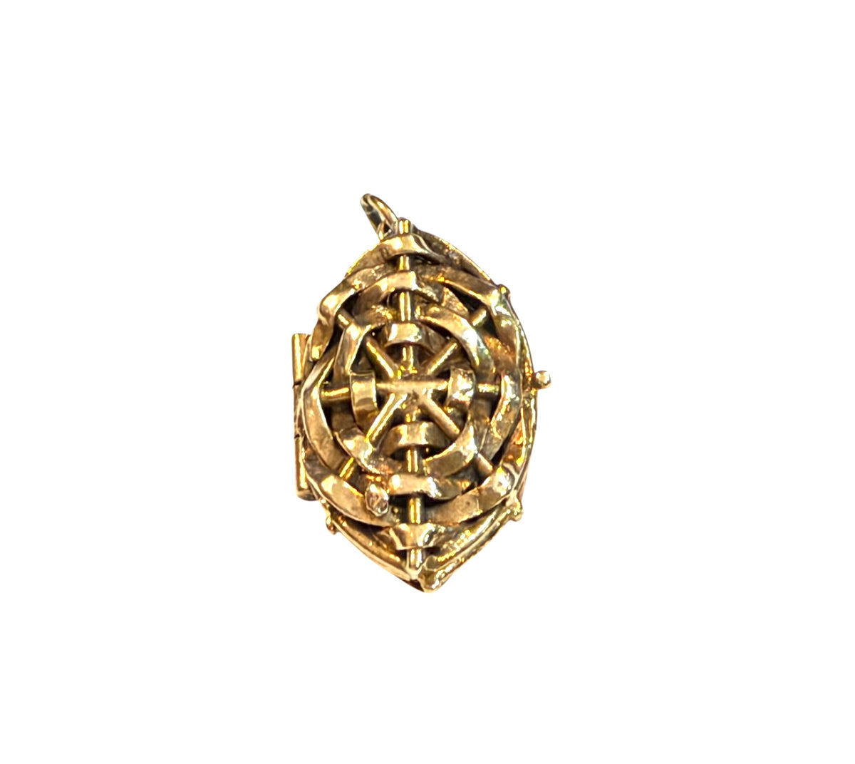 9ct vintage opening moses basket charm / pendant circa 1959 7.23g