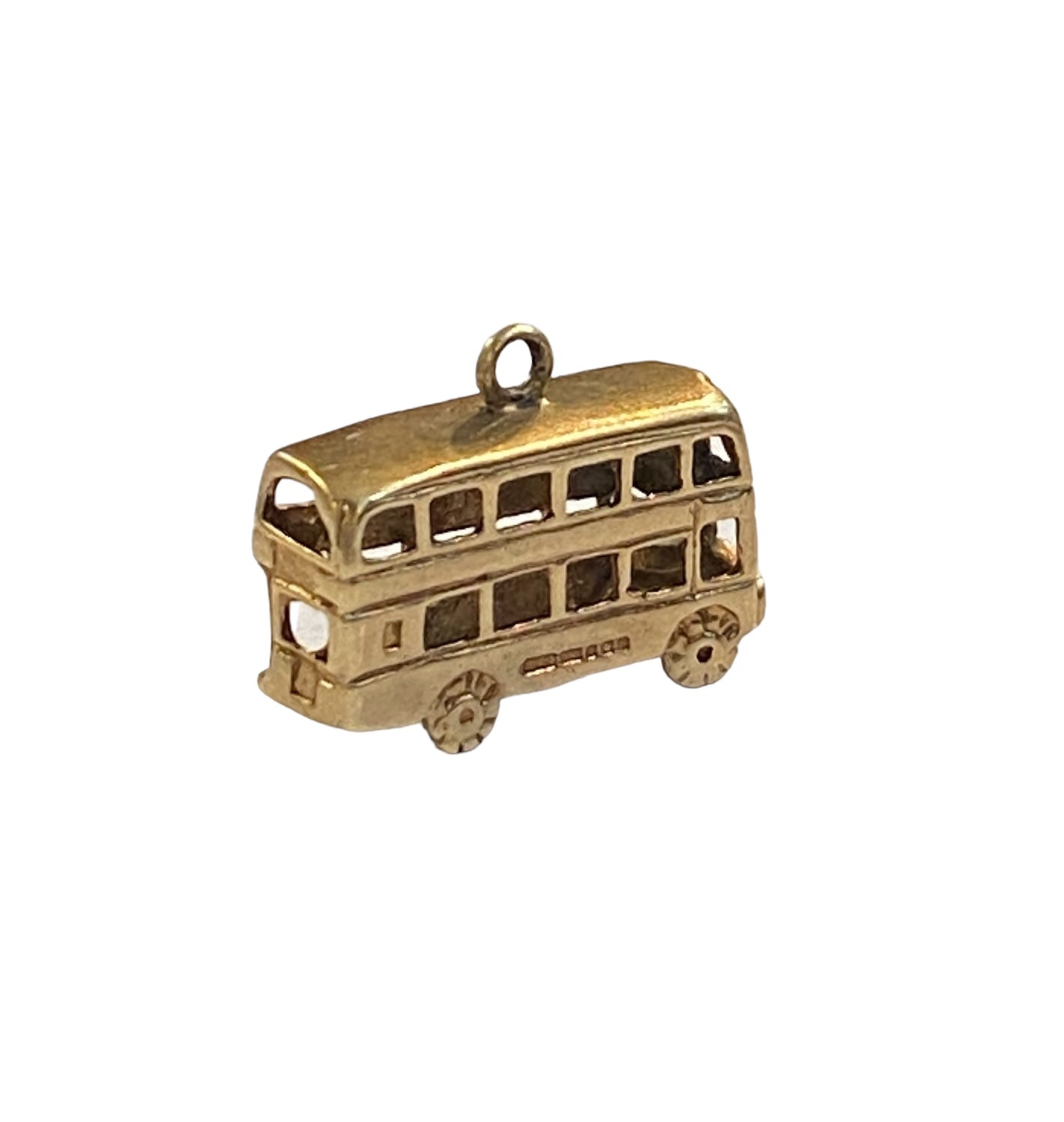 9ct vintage gold bus charm. 2.5g