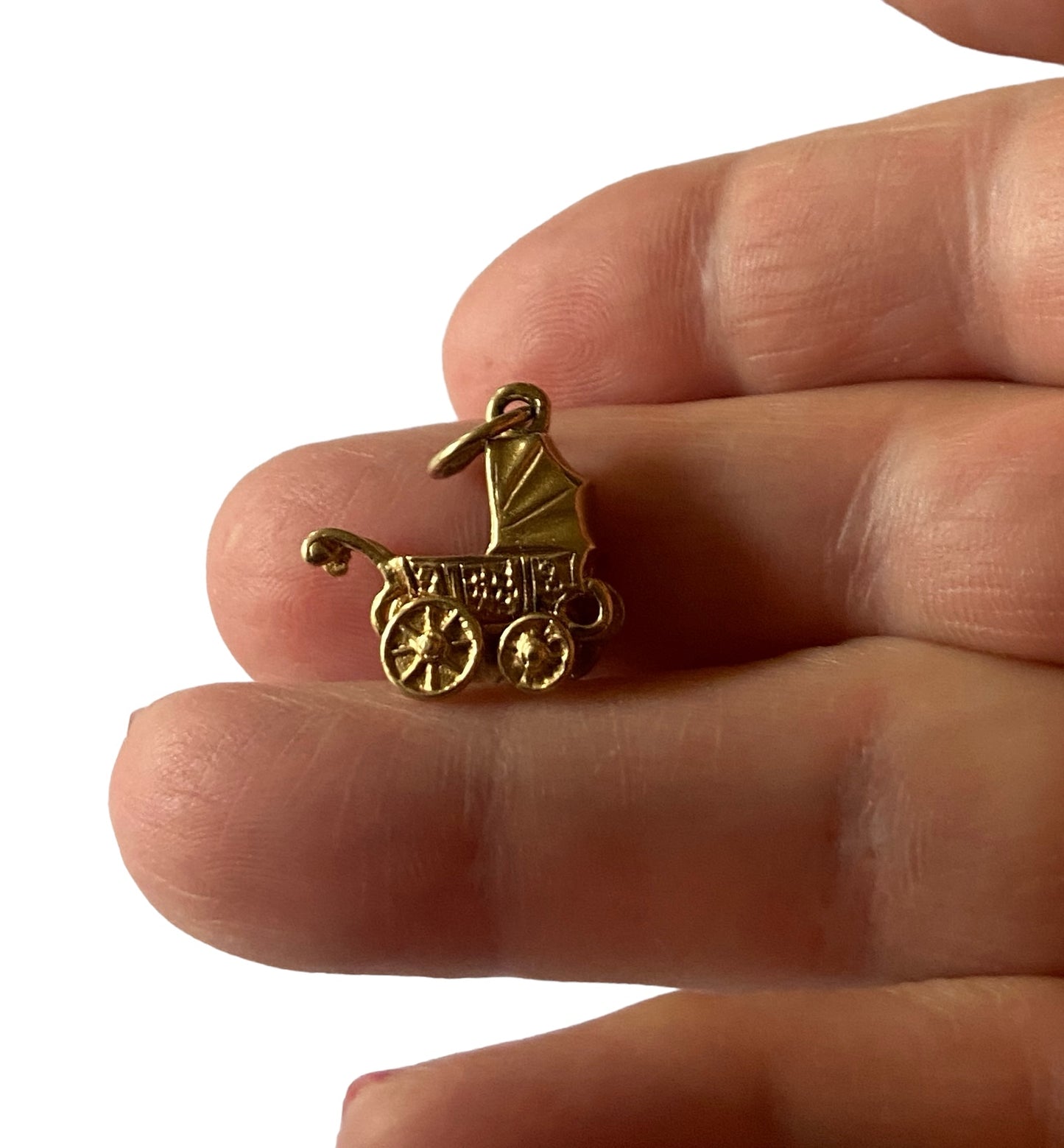 9ct vintage pram charm circa 1956