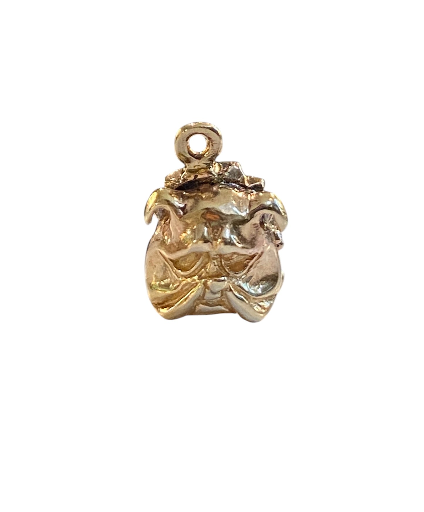 9ct vintaged solid bulldog charm / pendant .