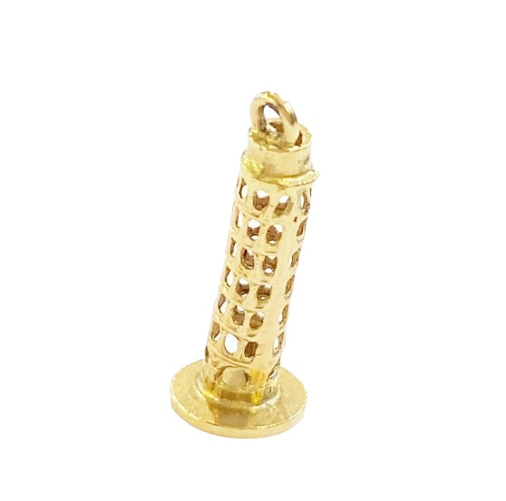 18ct 750 vintage leaning tower of Pisa charm / pendant
