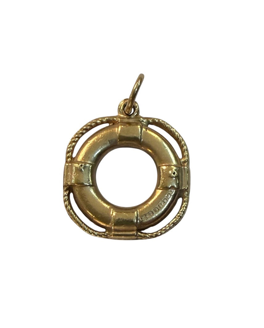 9ct vintage life saver charm by WHC 1.17g