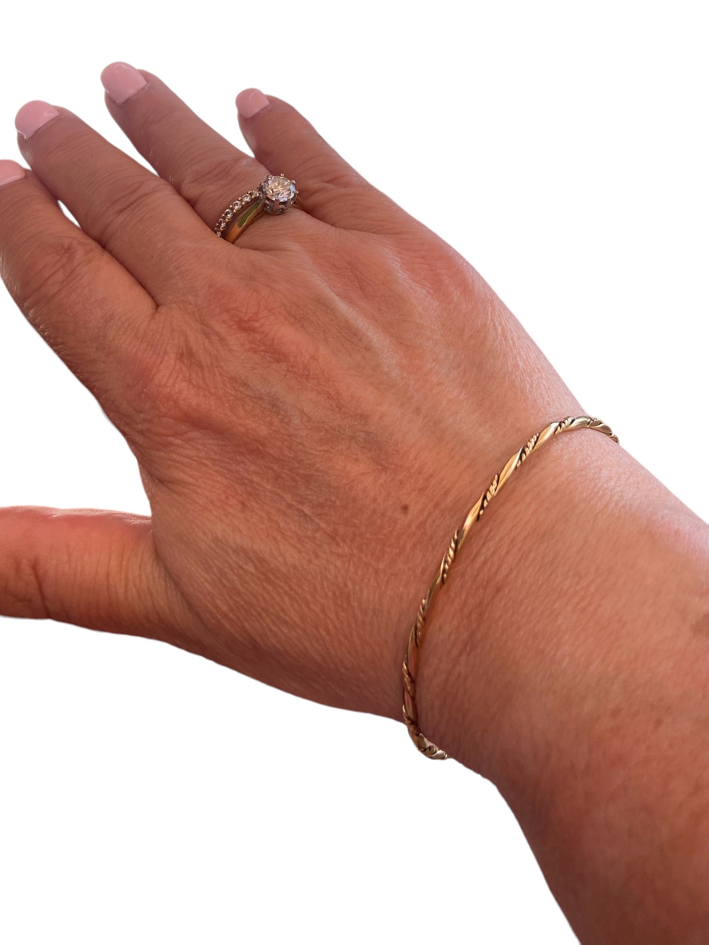 9ct vintage twist design bangle 65mm diameter 6.7g