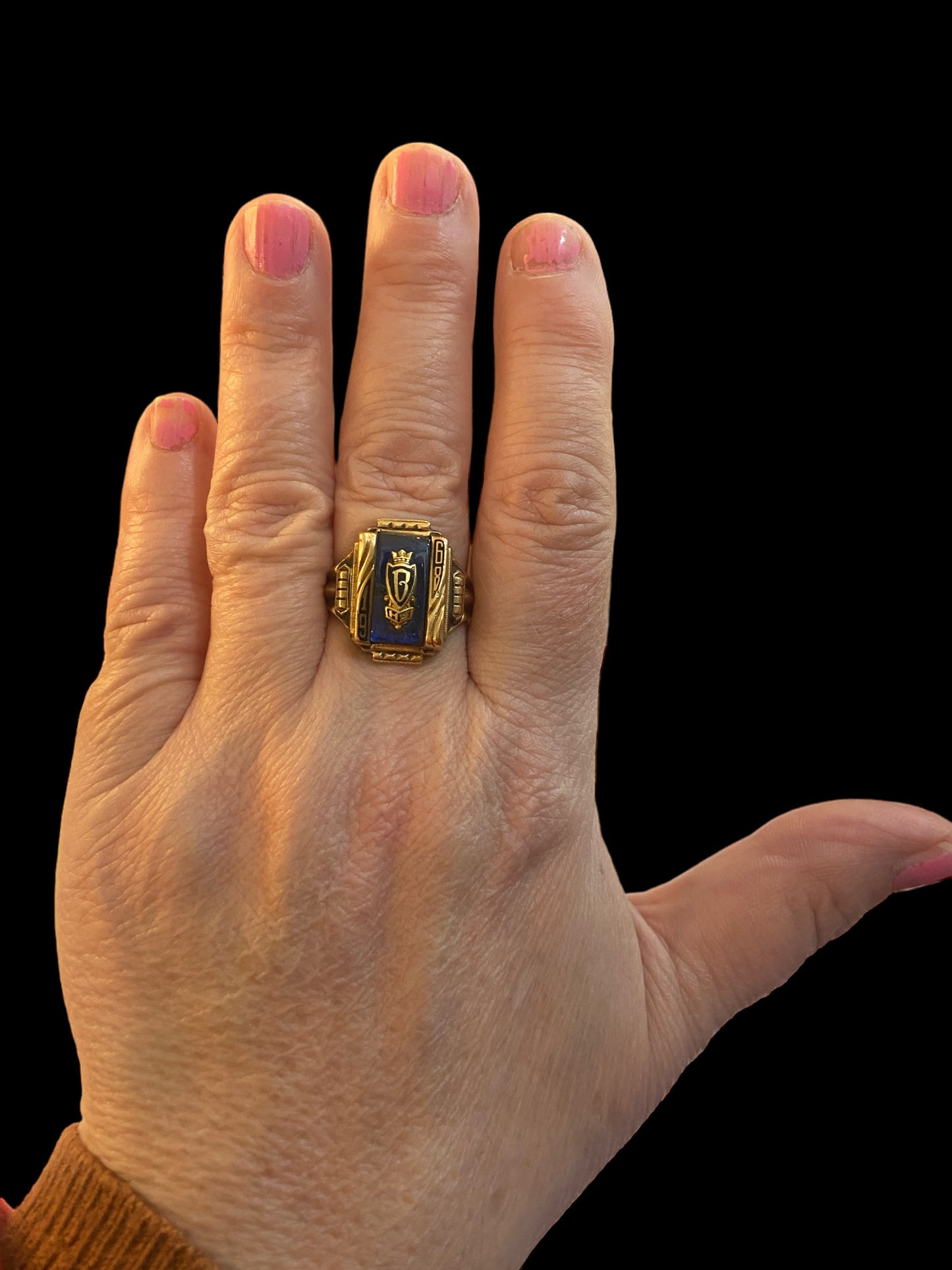10ct graduation ring circa 1968 size S