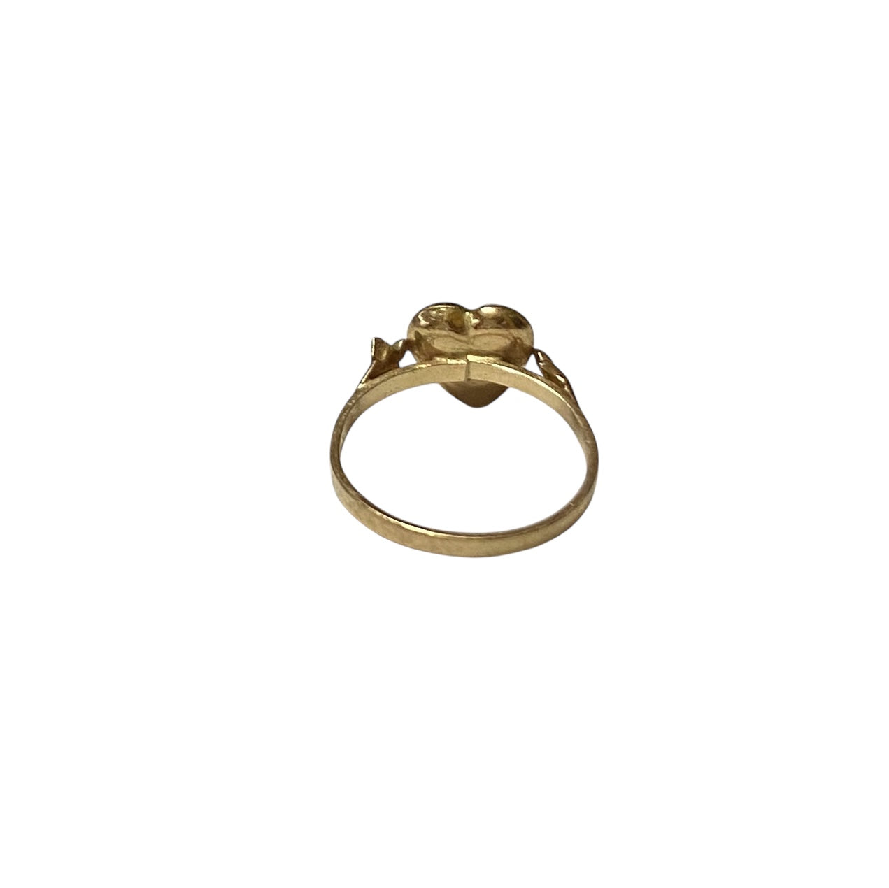 9ct heart shaped baby ring size E. christening gift