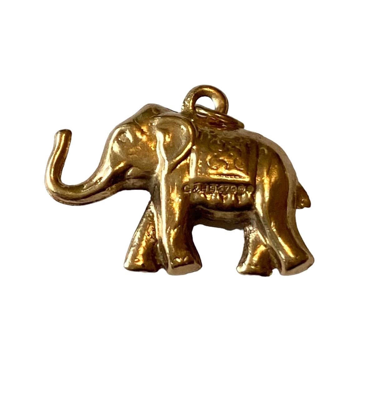 9ct vintage elephant charm circa 1967 hollow
