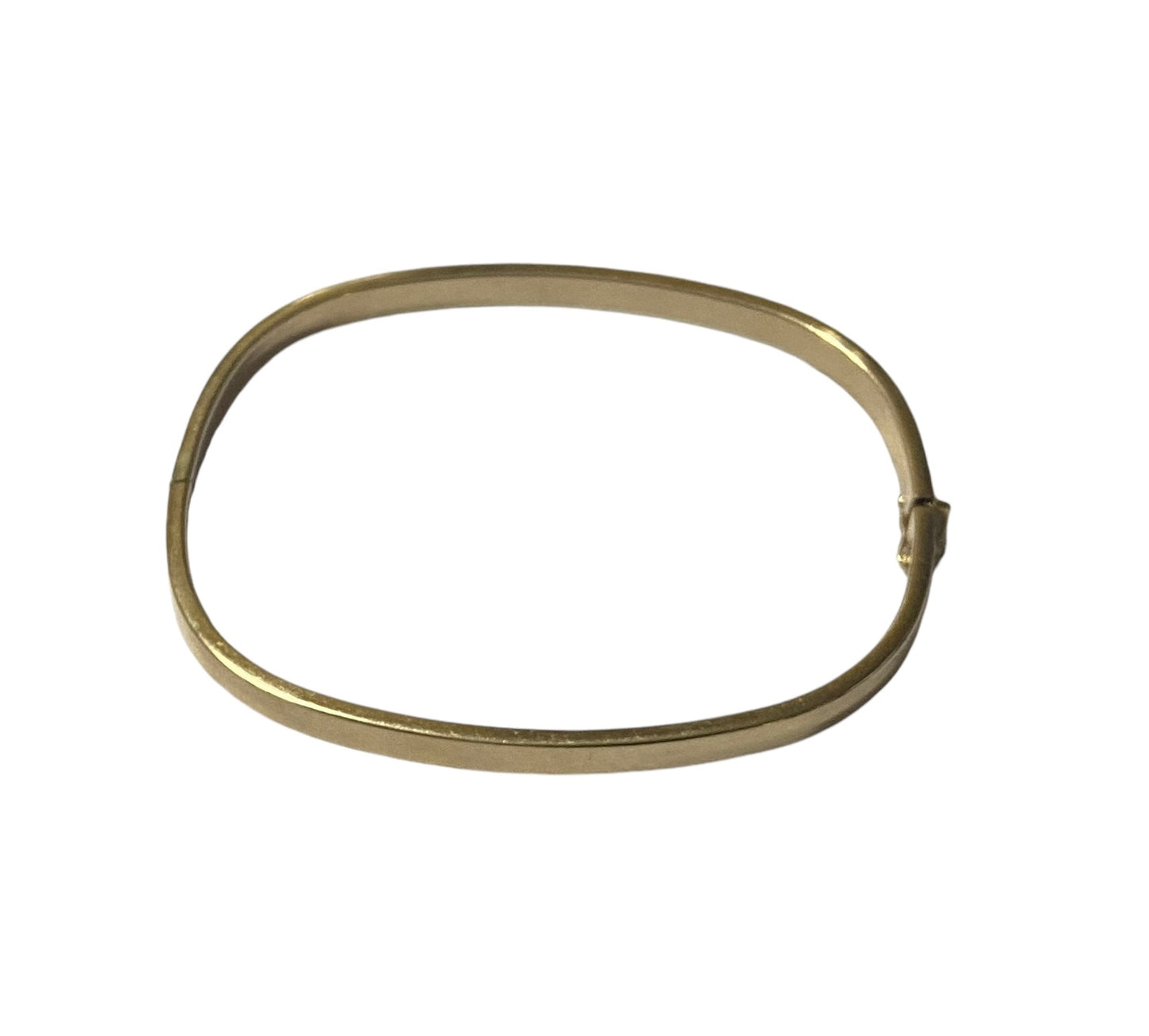 9ct plain hinged bangle 6.2g pre owned.