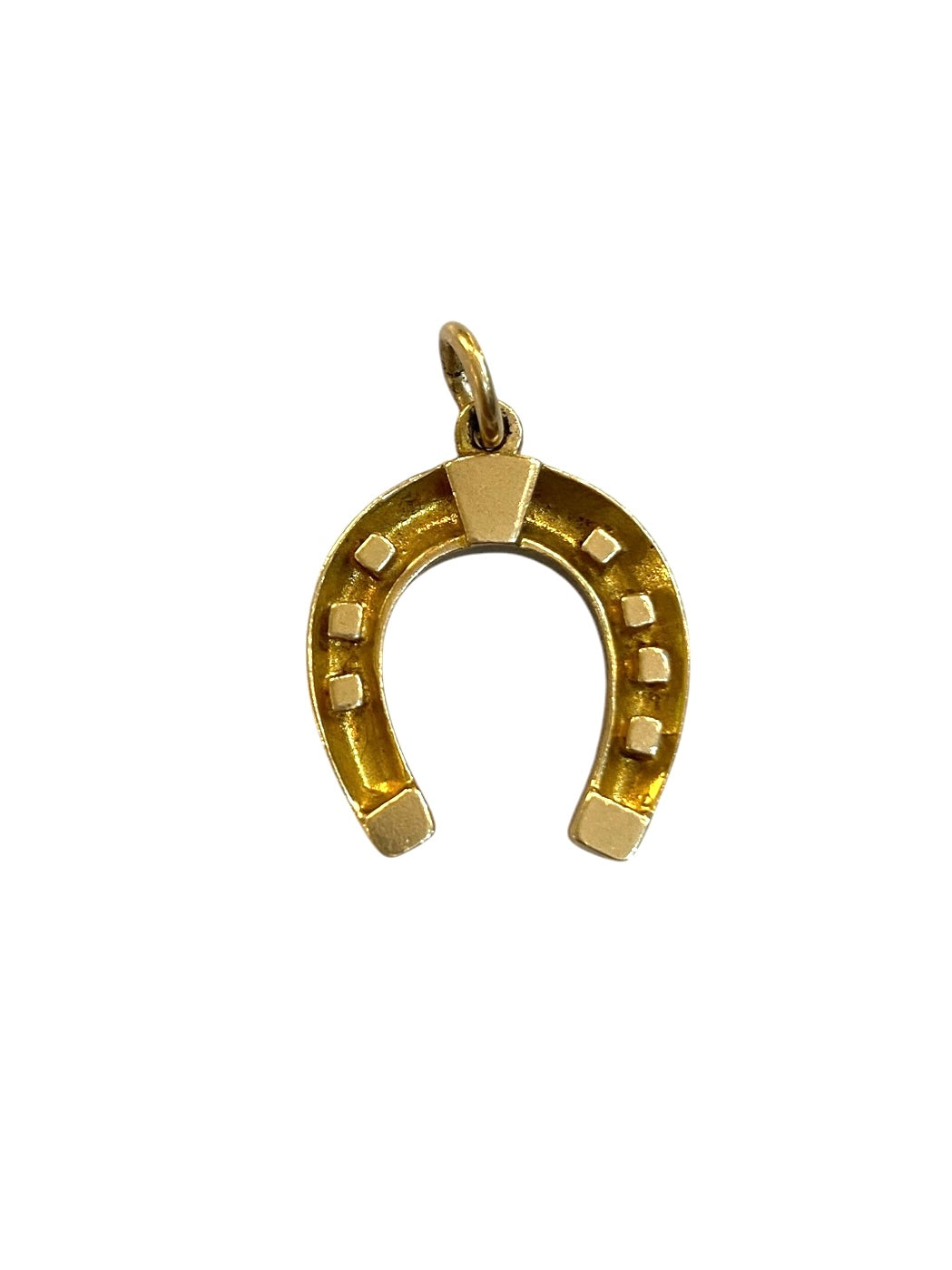9ct vintage horseshoe charm / pendant circa 1989 (3.5g)