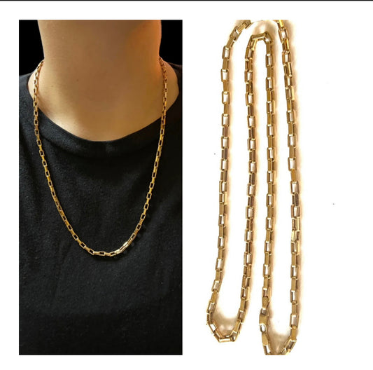 9ct vintage paper chase link chain 24 inches long 12.0g