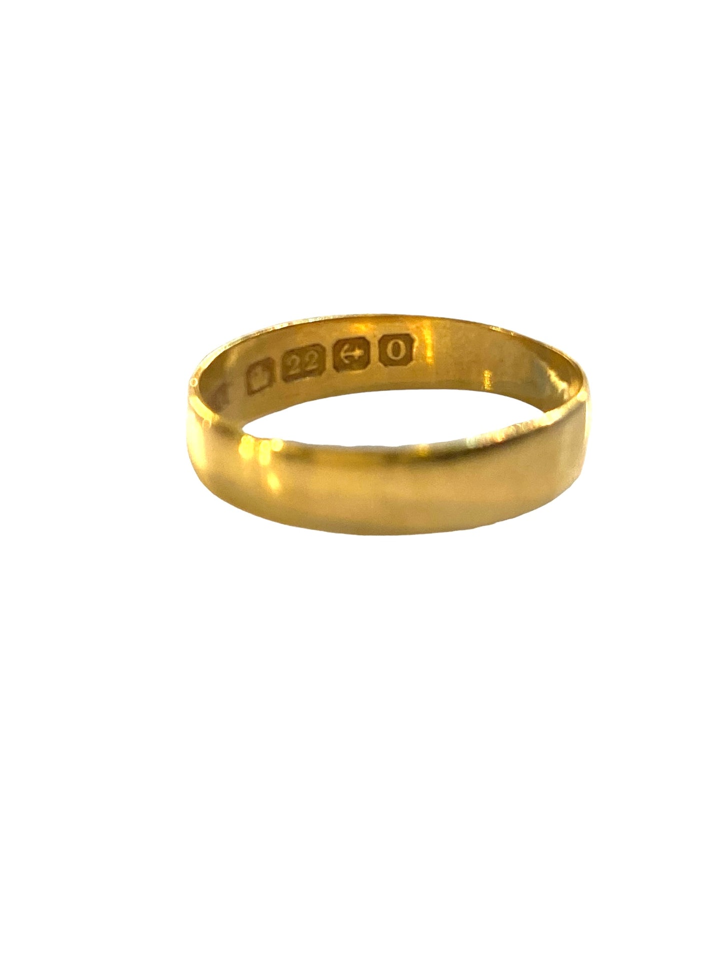 22ct Antique wedding band circa 1863 ring size N