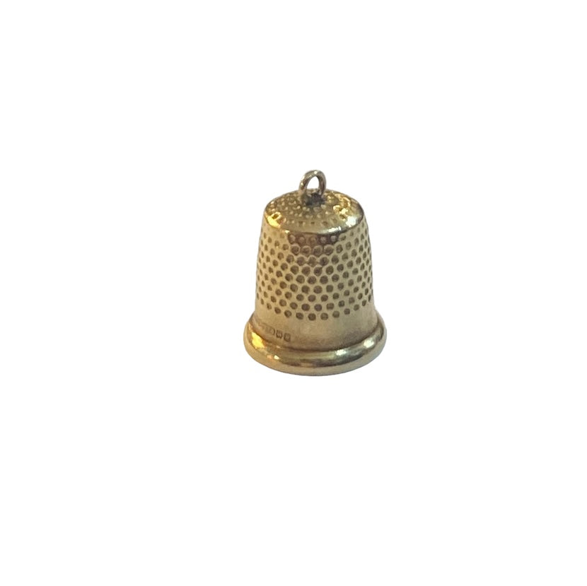 9ct vintage thimble charm circa 1966