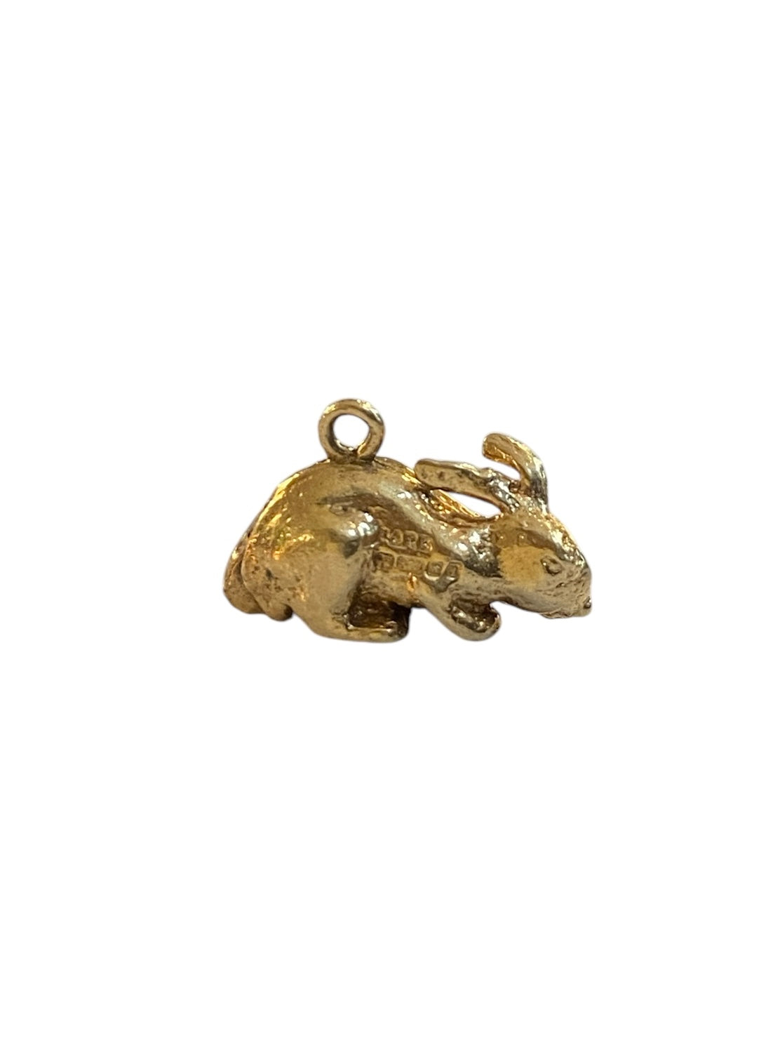 9ct vintage rabbit charm. circa 1976