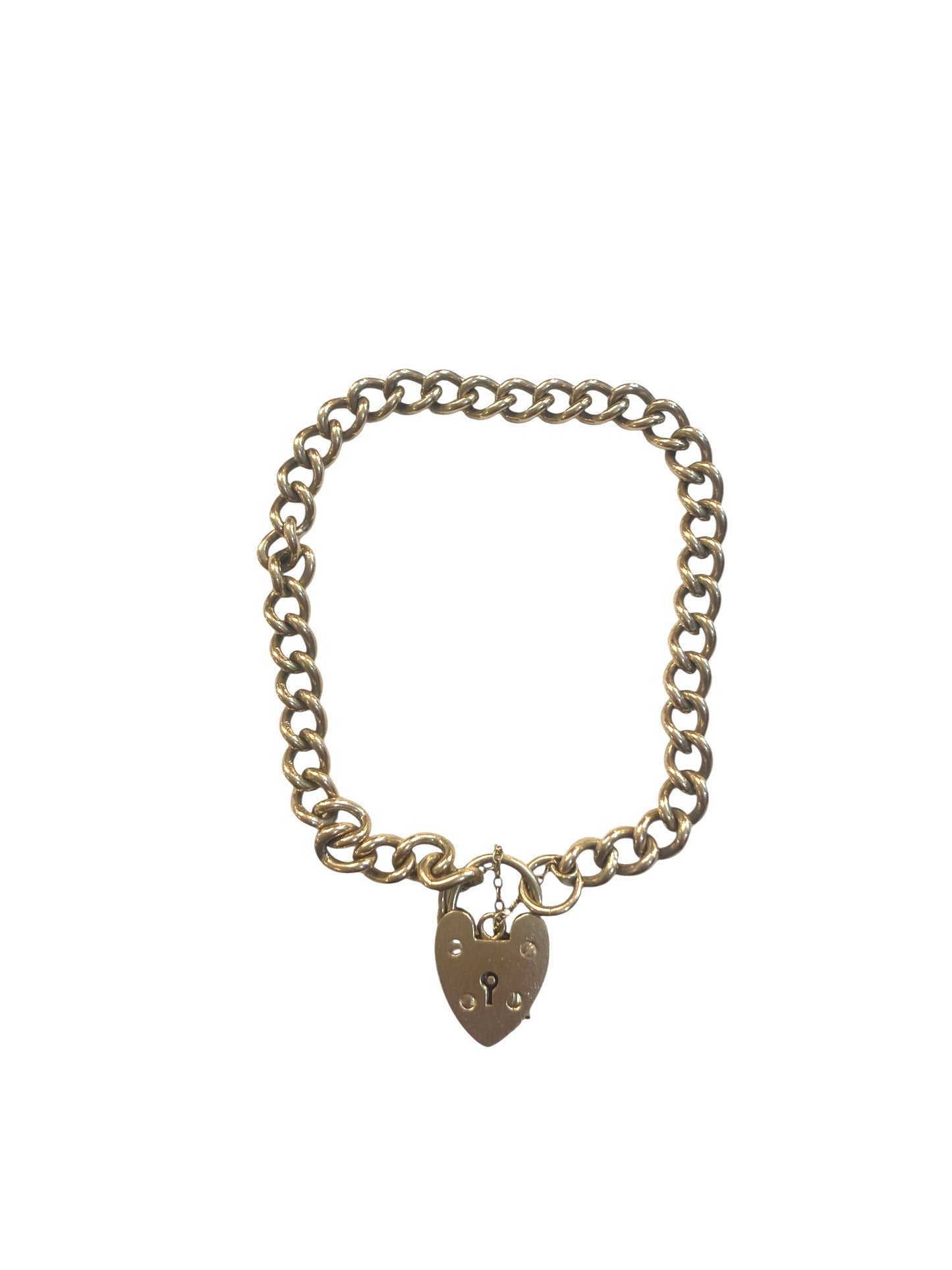 9ct vintage curb link bracelet, circa 1963