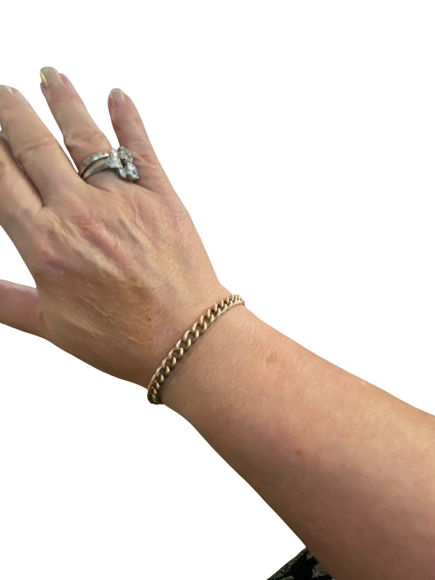 9ct vintage curb link bracelet, circa 1963
