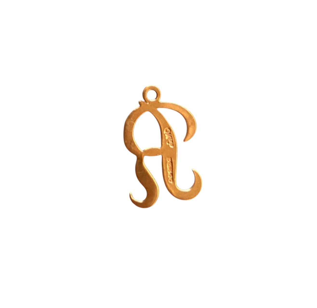 9ct vintage initial /letter "R". circa London 1972
