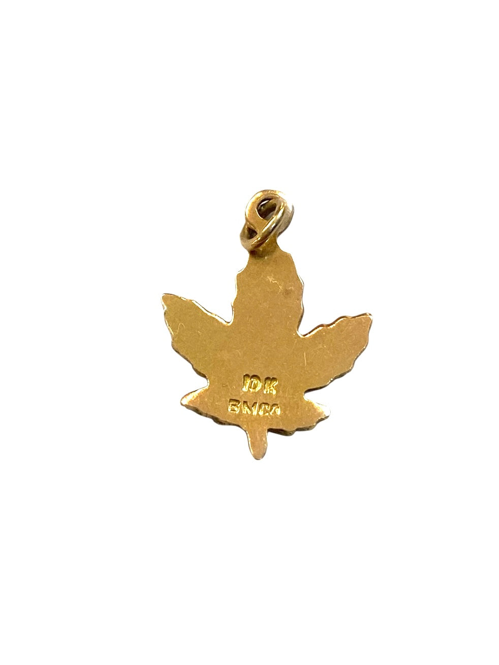 10ct vintage maple leaf charm, canadian maple leaf charm