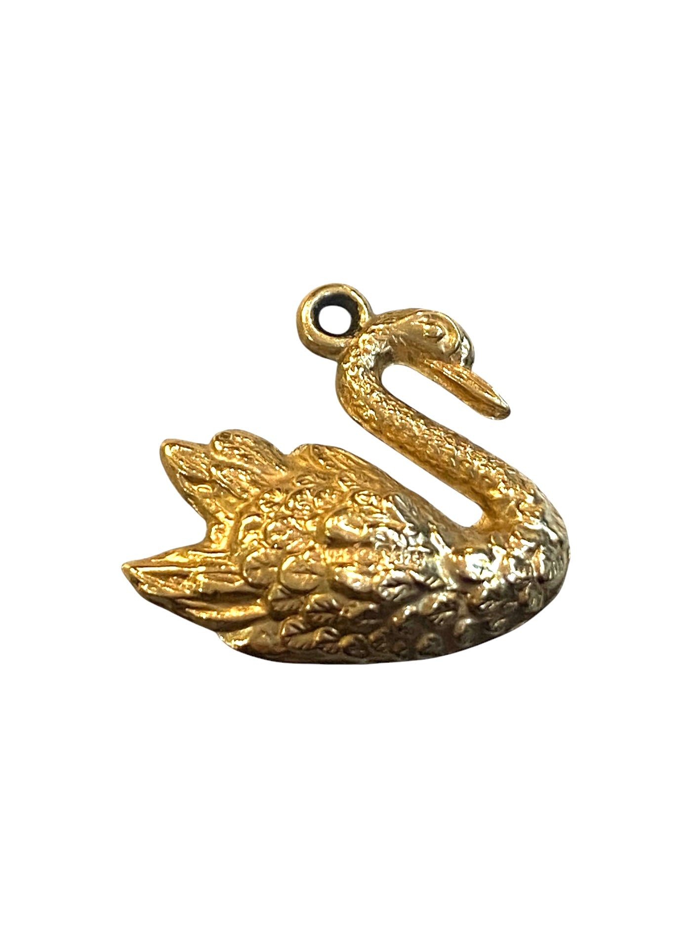 9ct vintage hollow swan charm by WHC