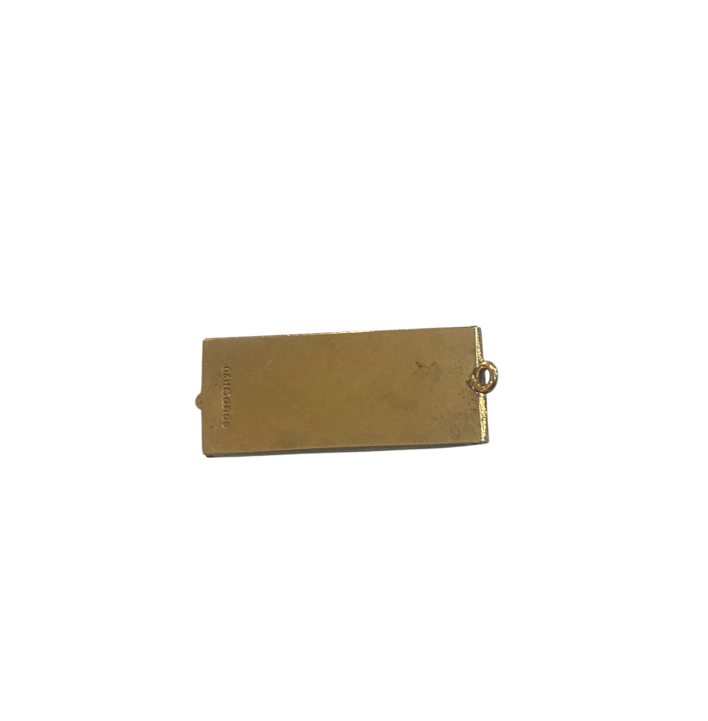 9ct vintage cheque book charm, opening with mini cheques inside. circa 1976