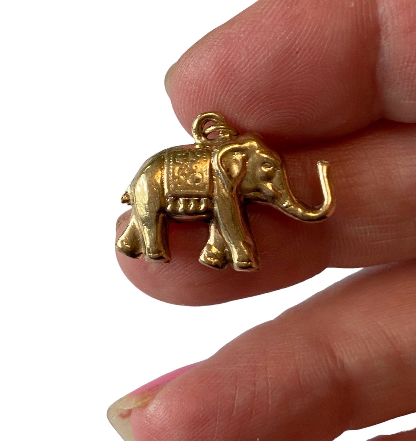 9ct vintage elephant charm circa 1967 hollow