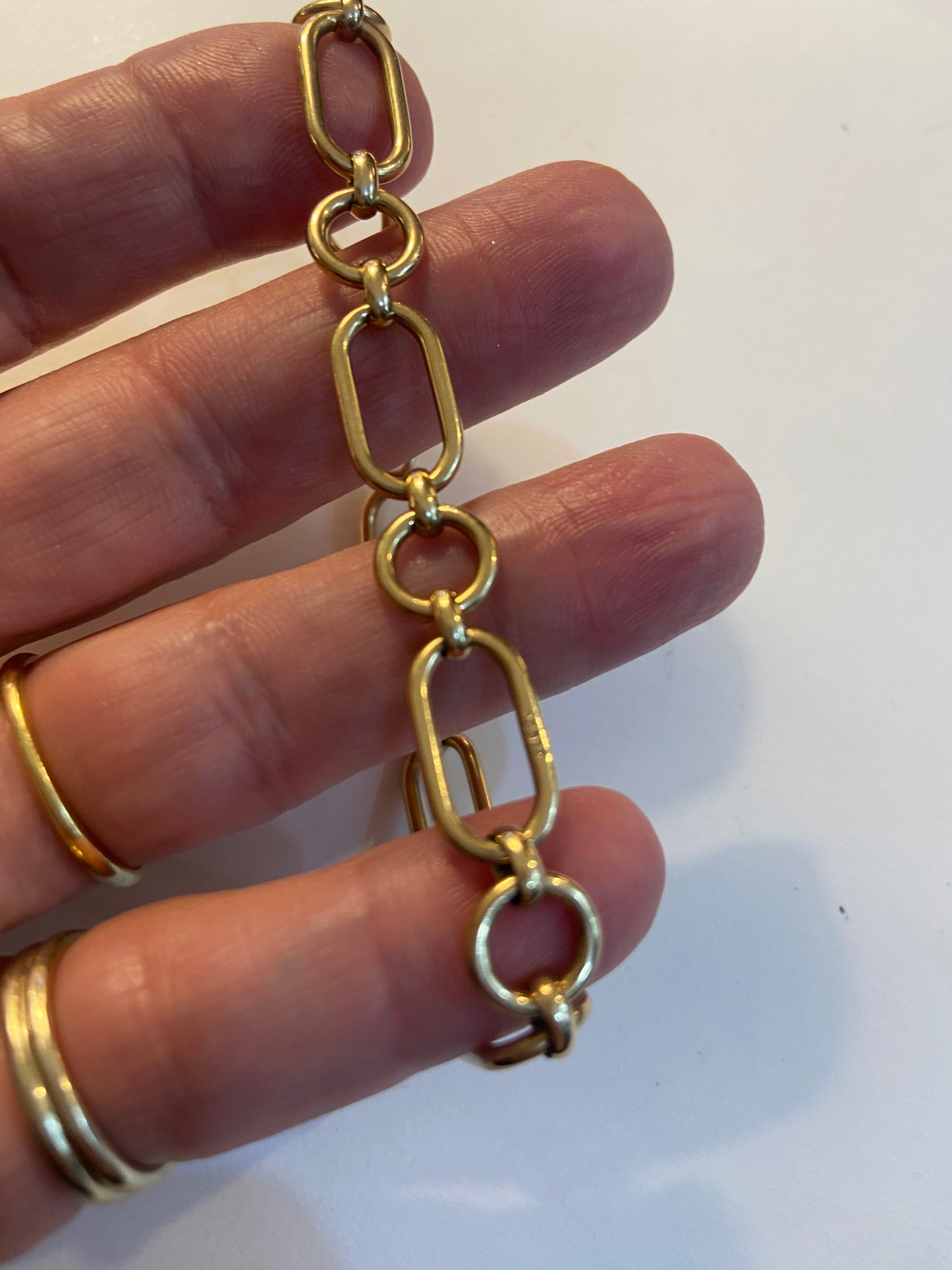 9ct vintage ornate bracelet .11.9g 20cm