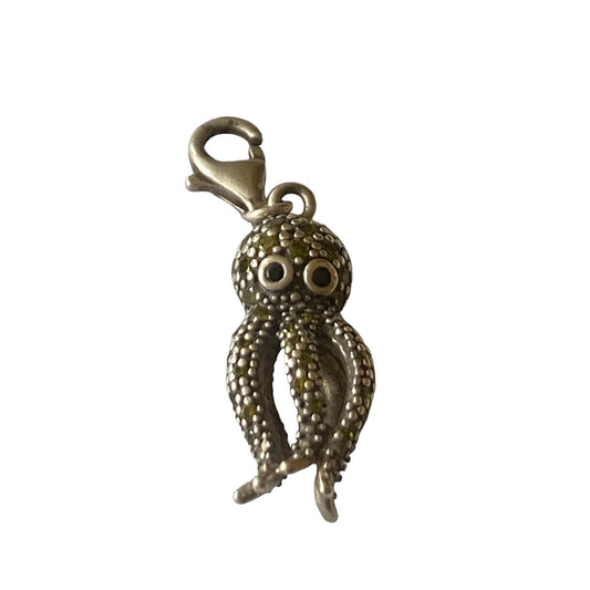 925 silver pre owned  octopus with green stones by Thomas Sabo