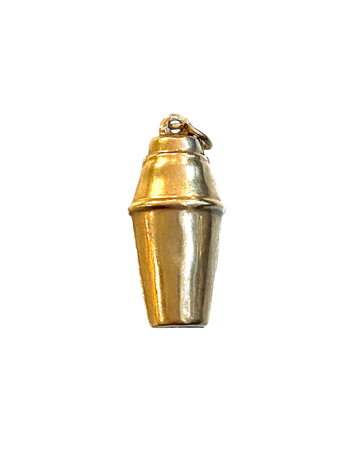9ct vintage cocktail shaker charm, HOLLOW, MAKER FM CIRCA 1964