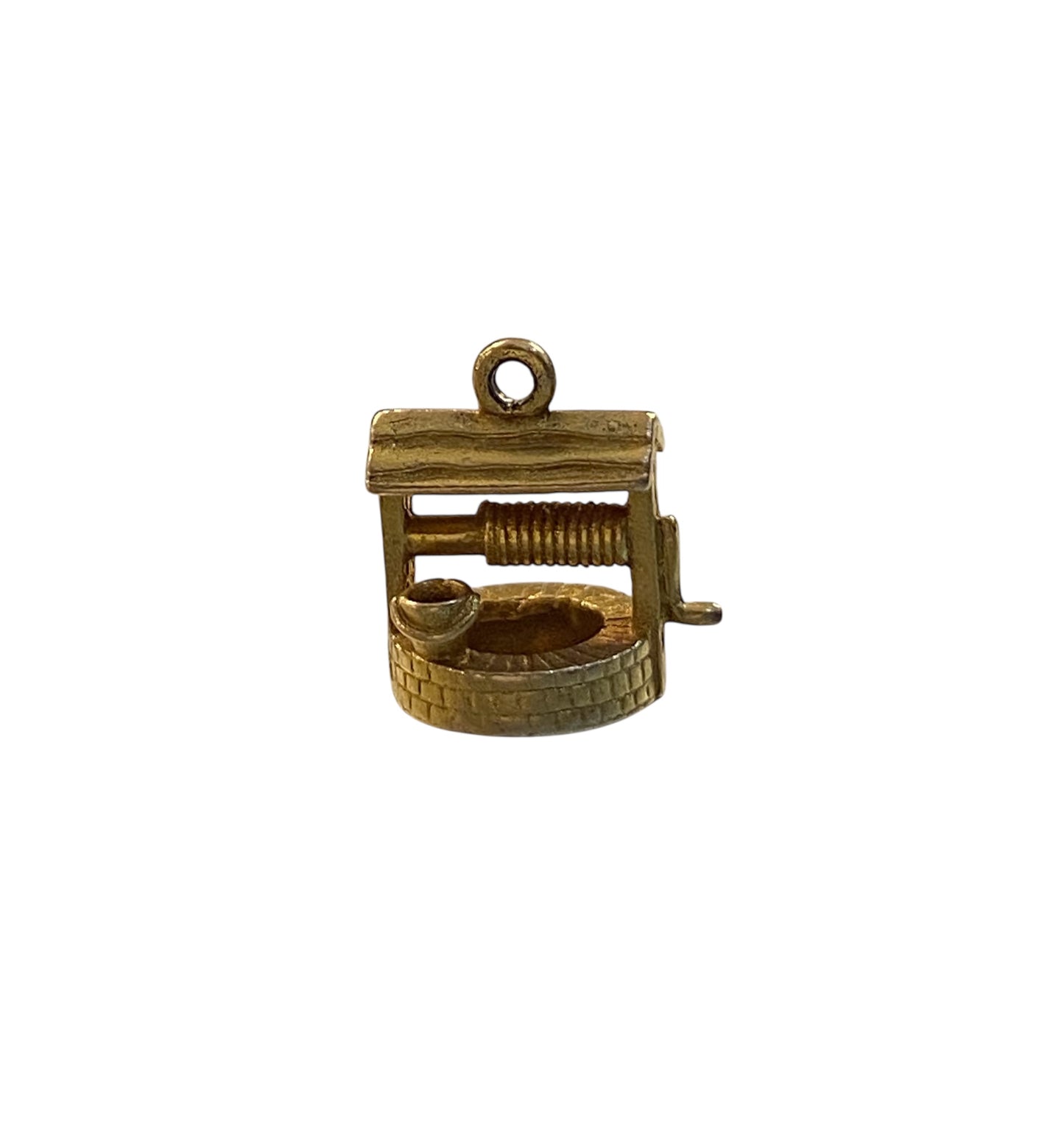 9ct vintage wishing well charm, circa 1986 1.7g