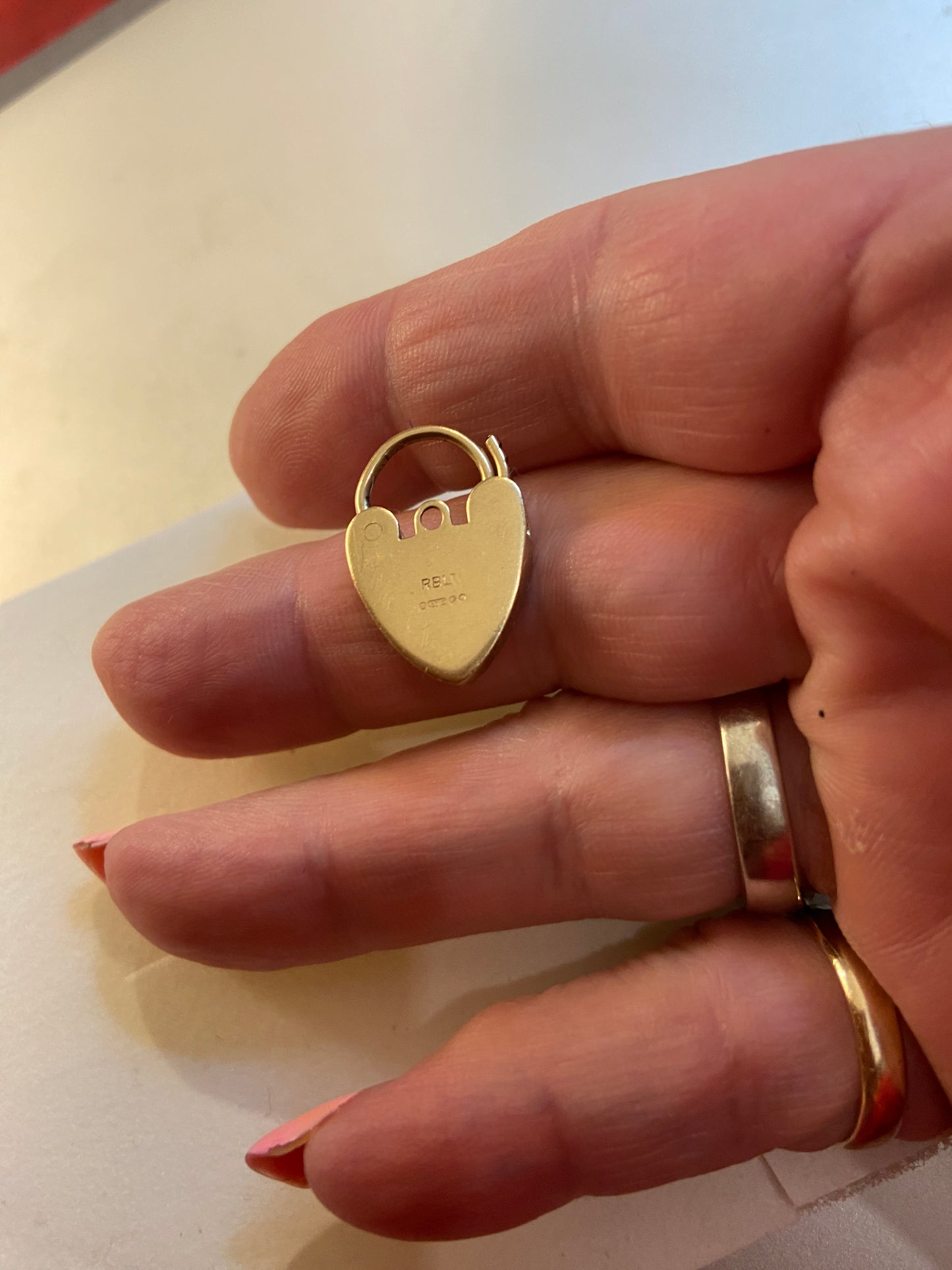 9ct vintage gold ornate padlock charm circa 1970