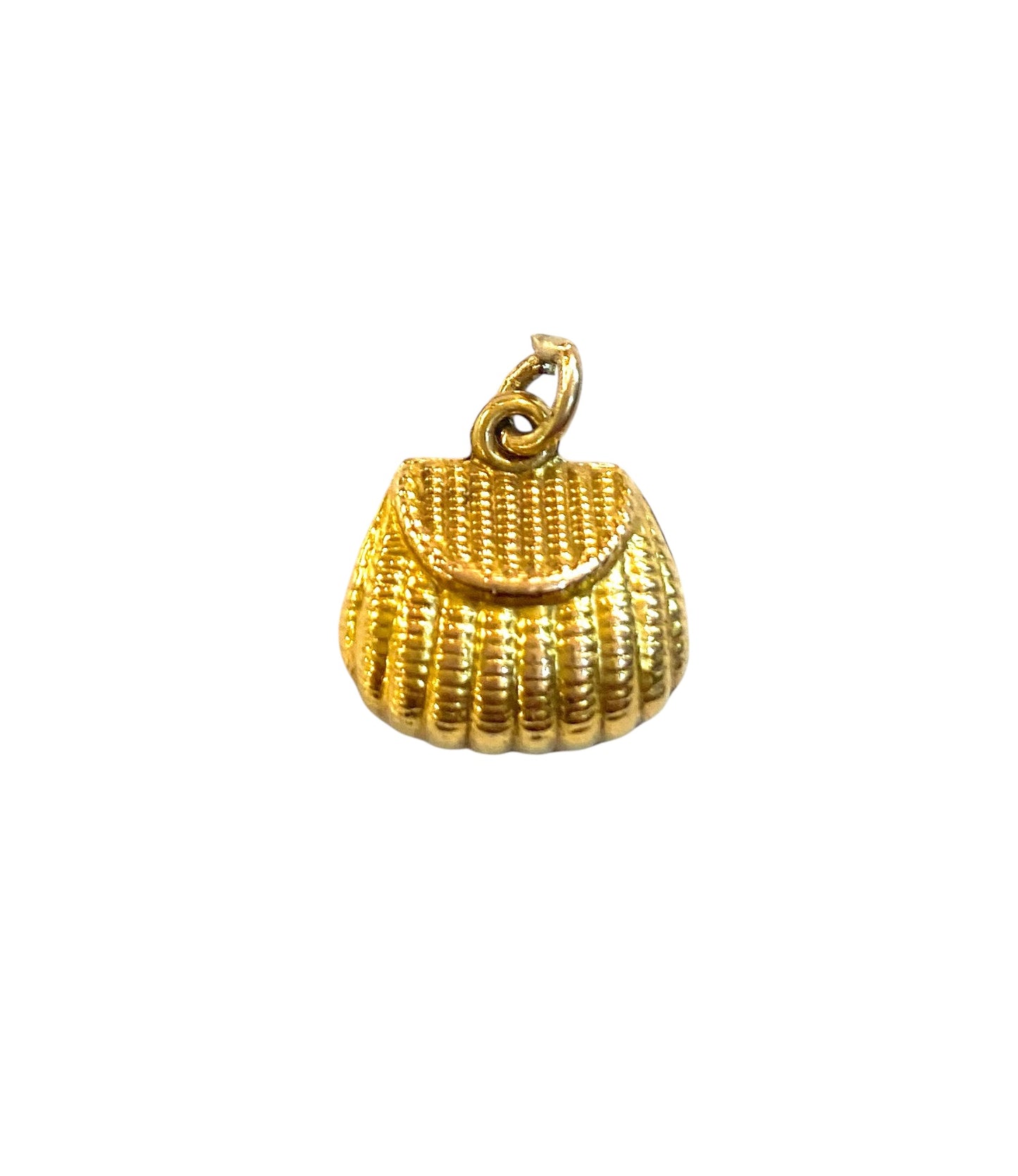 9ct vintage fisherman creel charm circa 1976