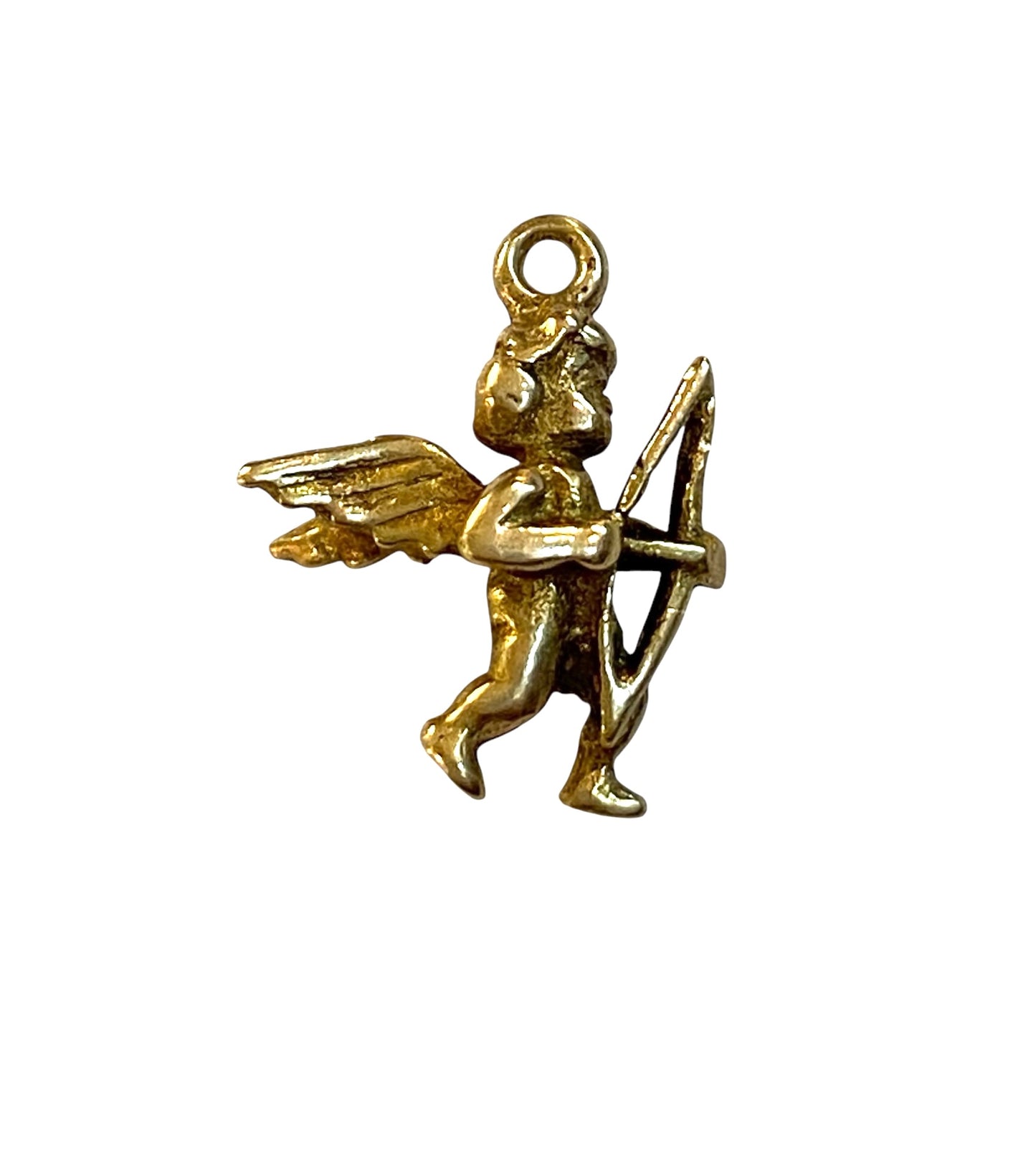 9ct vintage cupid charm, small but compact 1.1g circa 1958