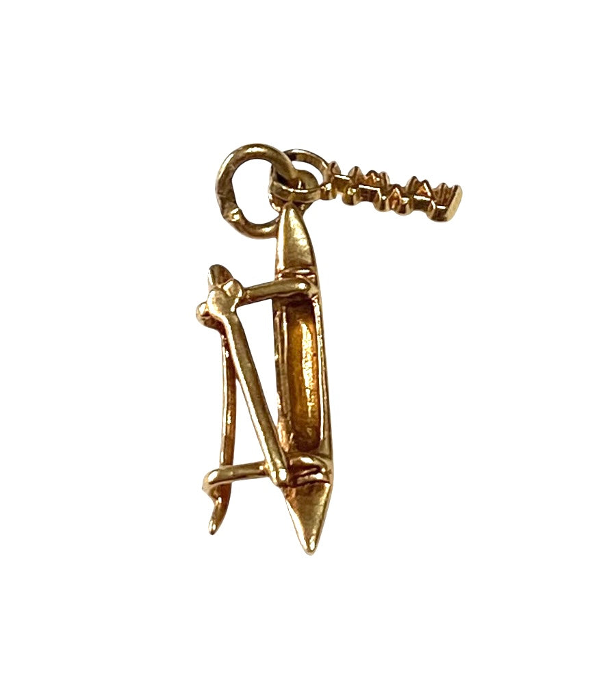 14ct vintage hawaiian outriggers canoe charm / pendant