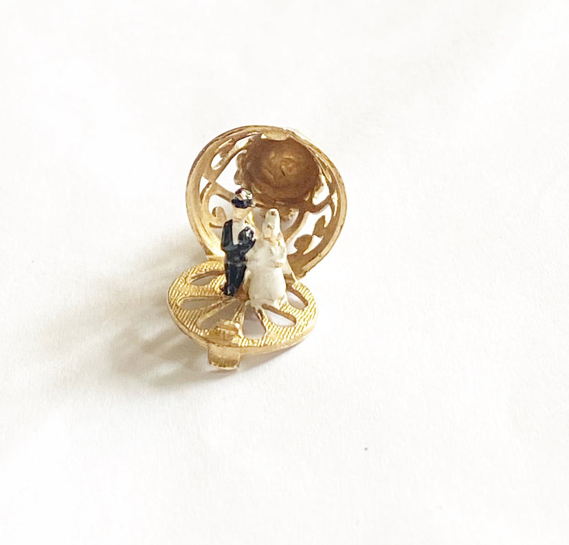 9ct wedding bell charm opening circa 1975