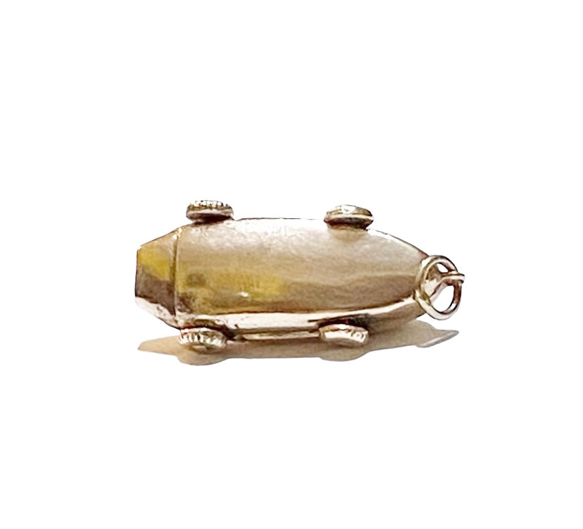9ct vintage racing car charm London 1959