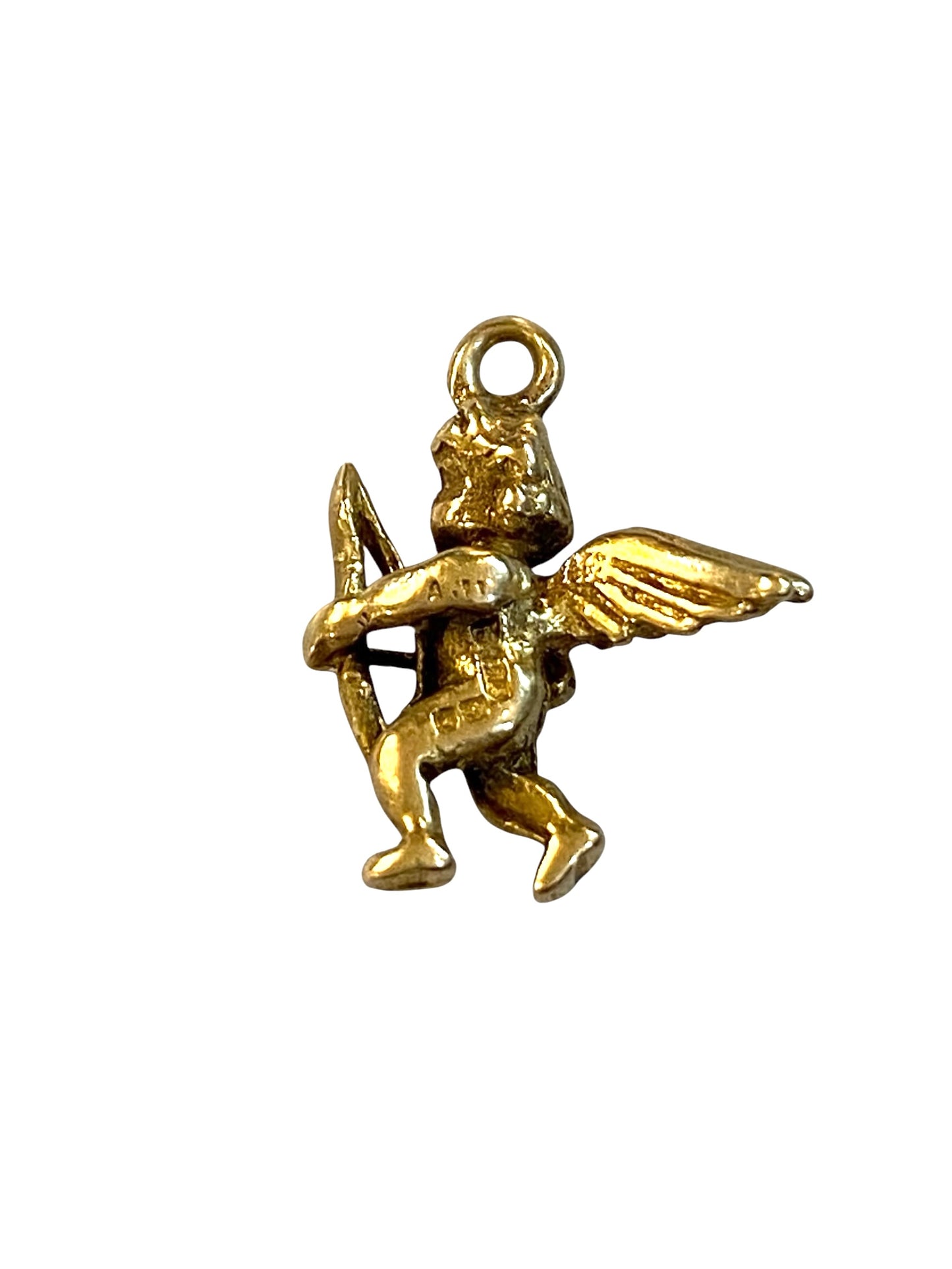9ct vintage cupid charm, small but compact 1.1g circa 1958