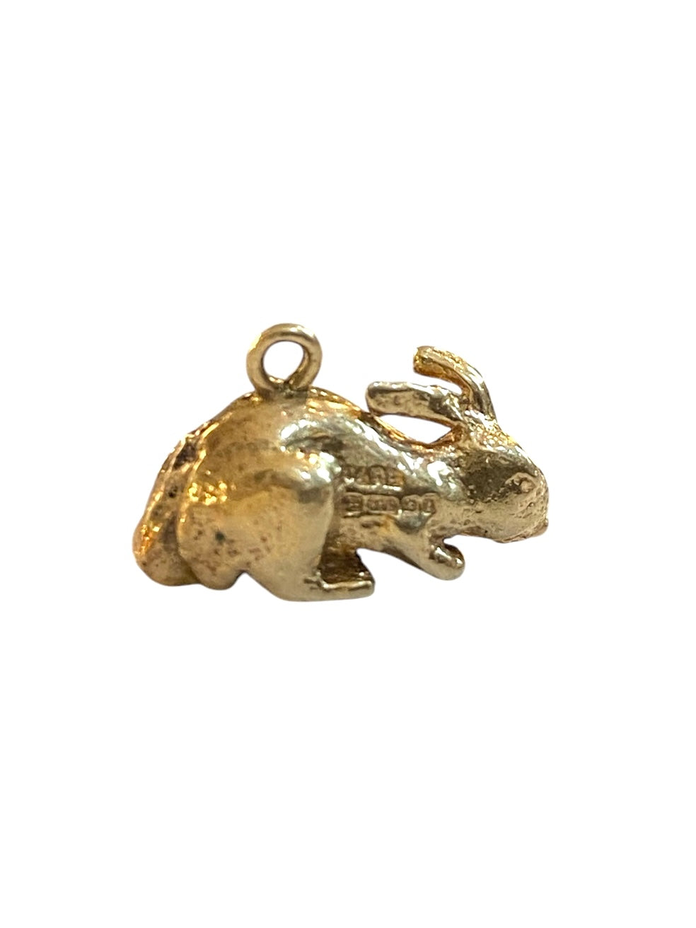 9ct vintage rabbit charm. circa 1976